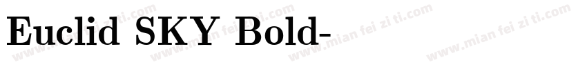Euclid SKY Bold字体转换